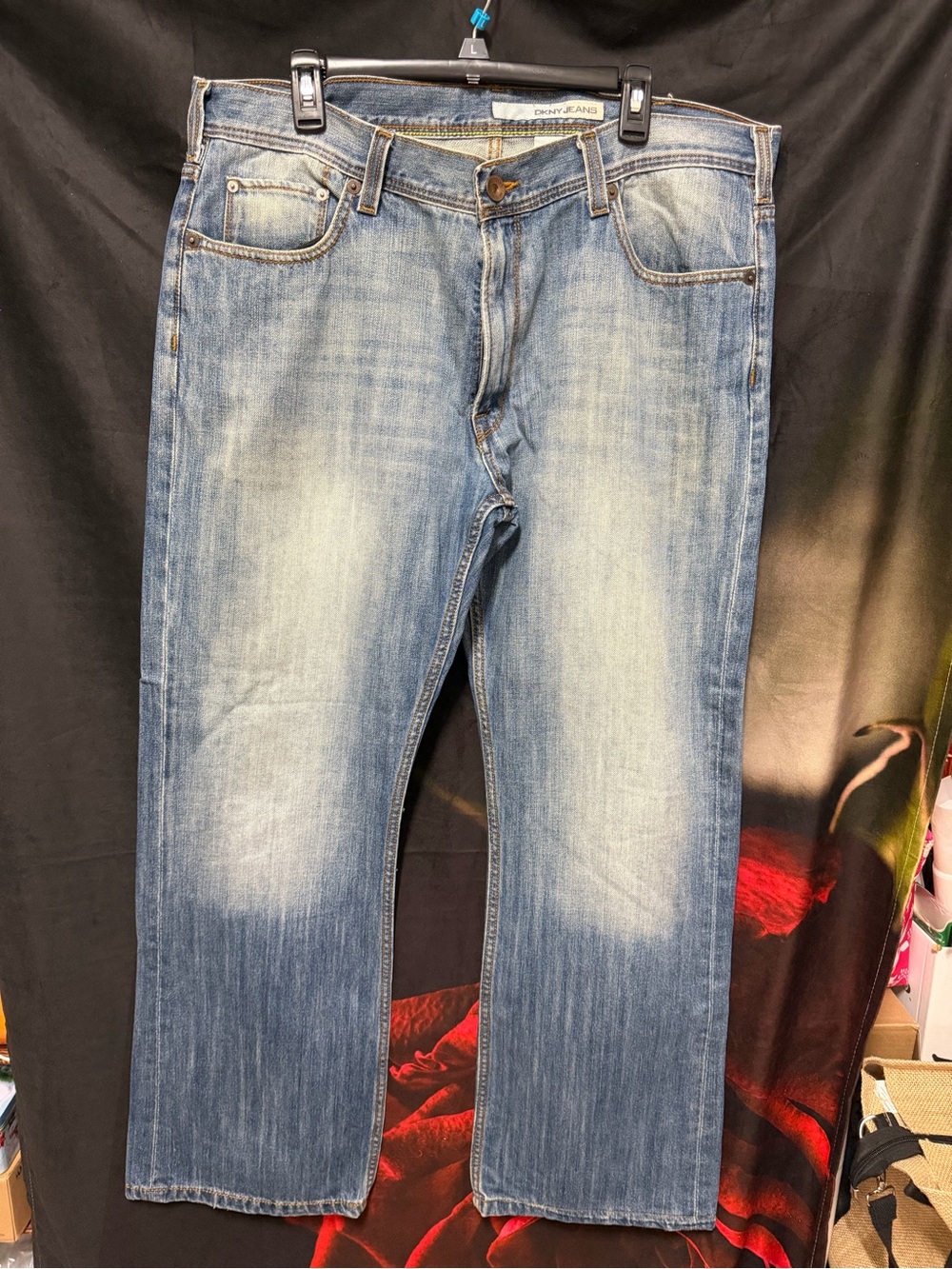 DKNY Light Blue Relaxed Men's Jeans 36X30